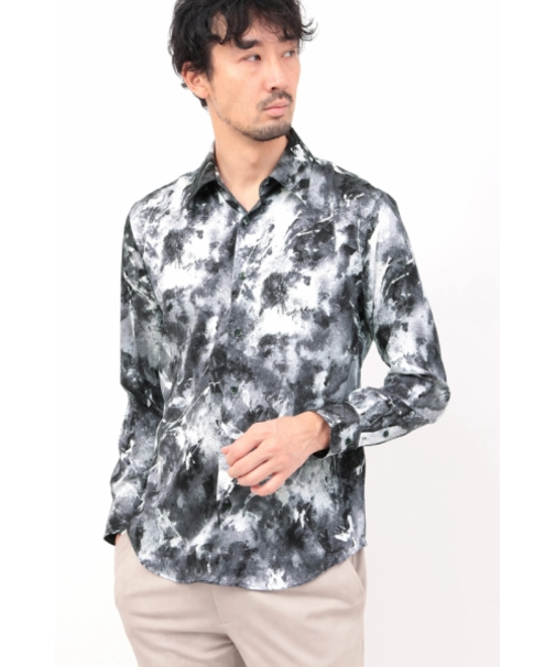HIGH STREET∴ストレッチサテンJQシャドーローズプリントSH