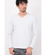 HIGH STREET∴RIPAトライアングルモノグラム長袖Vネックカットソー