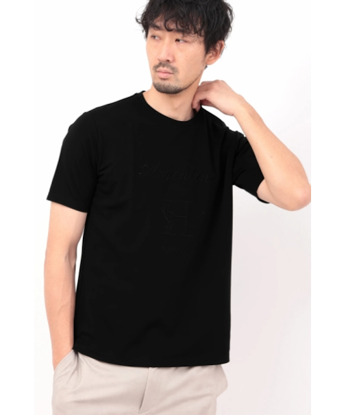 HIGH STREET∴Hロゴエンブロイダリークルーネック半袖Ｔシャツ