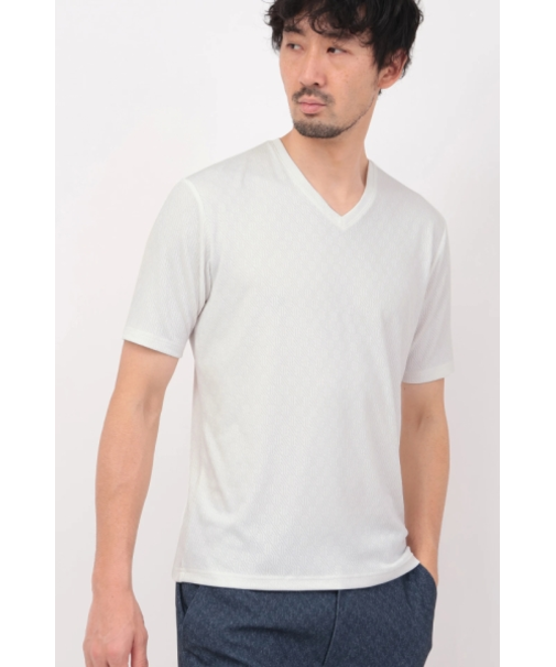 HIGH STREET∴バイヤスチェックJQ半袖Vネックカットソー