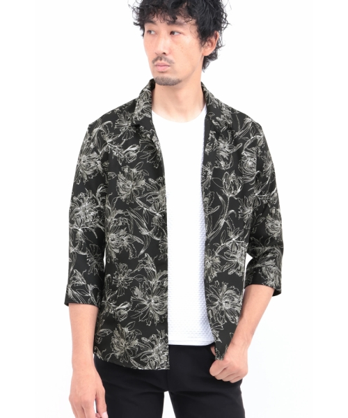 HIGH STREET∴ハイテンションムラデニムプリントシャツ｜ハイ