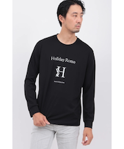 HロゴプリントクルーネックナガソデTCS