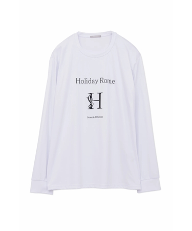HロゴプリントクルーネックナガソデTCS