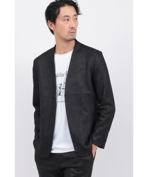 【ライトブルー】HIGH STREET∴ワッフル7分袖テーラーカーディガン ハイストリート HIGH STREET HIGH STREET∴ワッフル7分袖テーラー