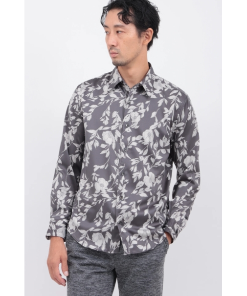 マットサテンフィオーレプリントシャツ