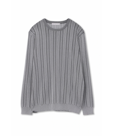 HIGH STREET∴ブライトランダムテレコクルーネックKN