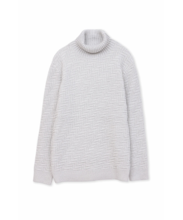 HIGH STREET∴バイアスリンクスモールタートルネックKN