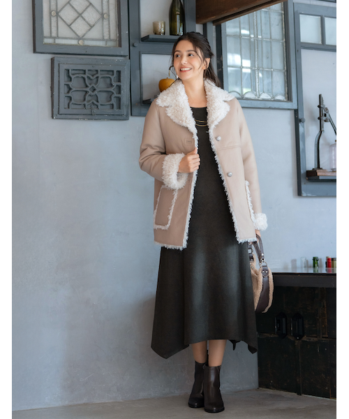 21AW JIEDA フェイク ムートン モンク ジャケット Jieda（ジエダ）の「JieDa ジエダ FAKE FUR MONK JACKET