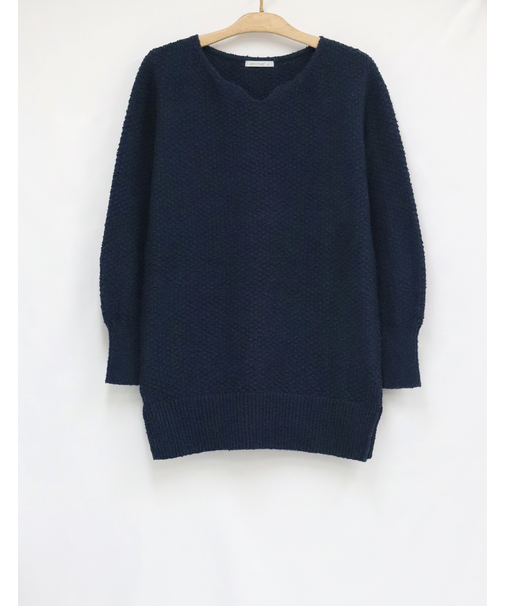 長袖ニットチュニック