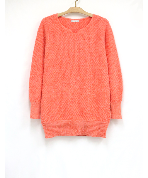 長袖ニットチュニック