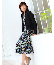 長袖ショートニットカーディガン