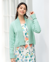 長袖ショートニットカーディガン