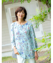 8分袖チュニックブラウス