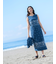 スリット入ノースリーブロングワンピース
