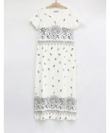 半袖ロングワンピース