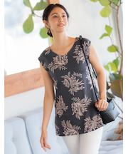 スリット入フレンチスリーブチュニック