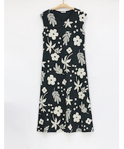 フレンチスリーブロングワンピース