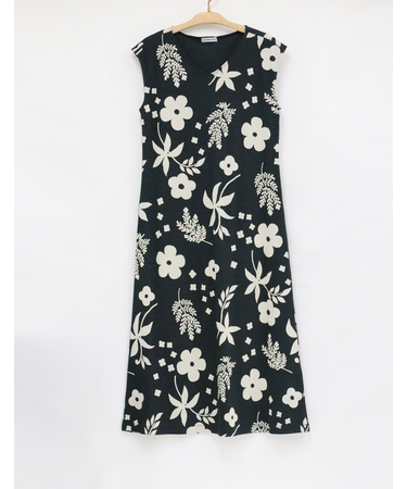 フレンチスリーブロングワンピース