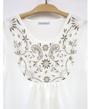 刺しゅう半袖チュニック