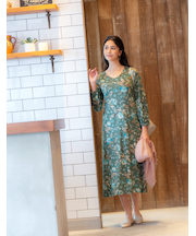 8分袖ワンピース