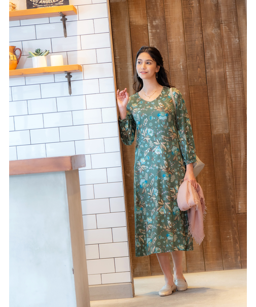 8分袖ワンピース