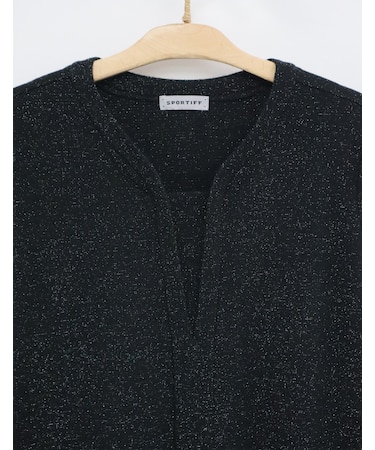 ラメ混長袖チュニック