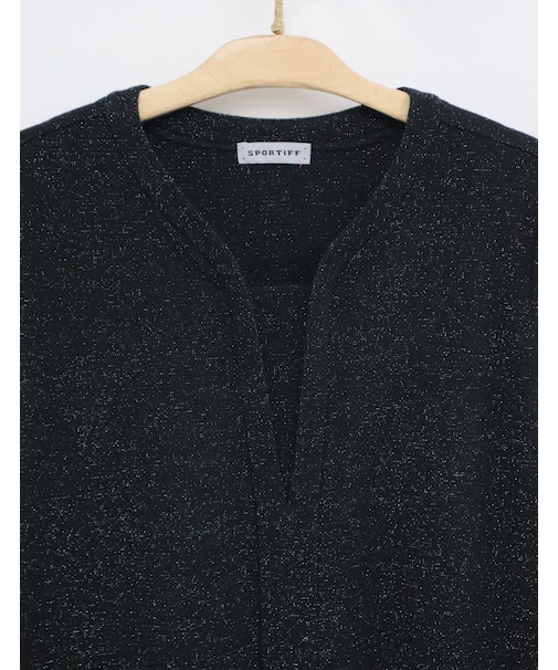 ラメ混長袖チュニック