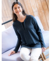 ラメ混長袖チュニック