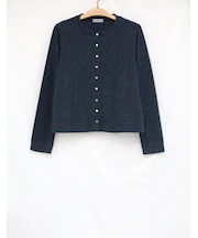 ラメ混長袖カーディガン