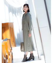 刺しゅう7分袖ワンピース