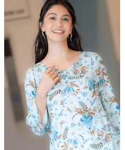 8分袖チュニックブラウス