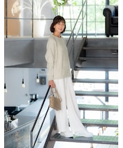 長袖ニットプルオーバー