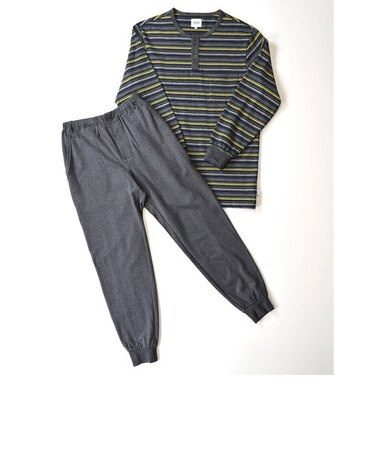 長袖ヘンリーネックパジャマ