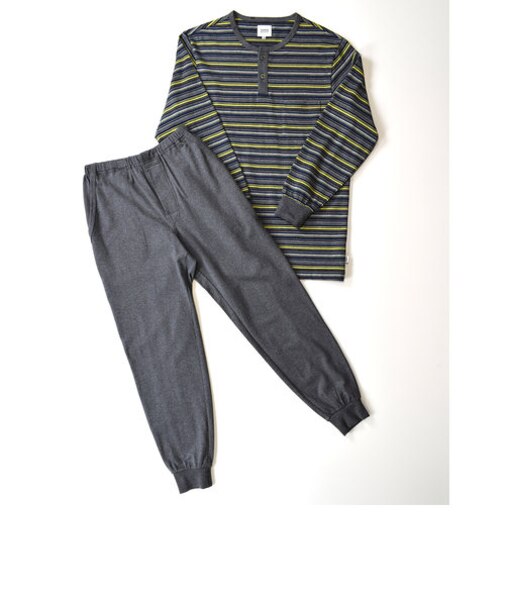 長袖ヘンリーネックパジャマ