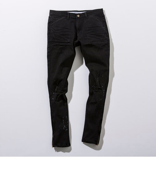 NUMBER (N)INE DENIM(ナンバーナインデニム) 裾ZIP付ダメージ加工