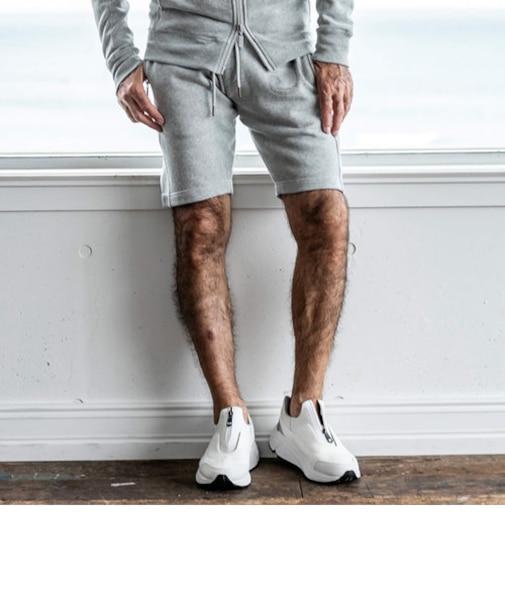 1PIU1UGUALE3 RELAX(ウノピゥウノウグァーレトレ) ラインストーン3ロゴショートパンツ(グレー/ブラック)