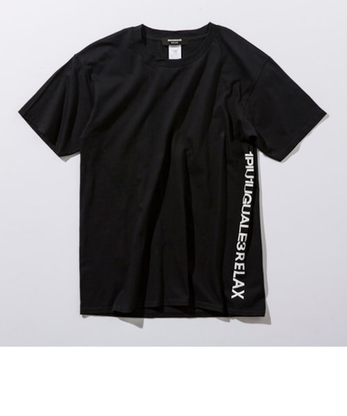 1PIU1UGUALE3 RELAX(ウノピゥウノウグァーレトレ)  サイドロゴプリントTシャツ