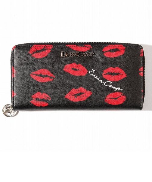 DRESSCAMP (ドレスキャンプ) リップ柄ラウンドジップウォレット/長財布 