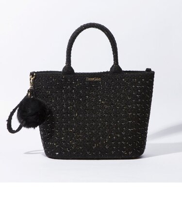 DRESSCAMP (ドレスキャンプ) METEOR スタースタッズツイード2WAYトートバッグ(ブラック)