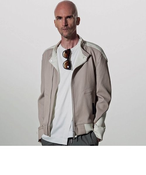 C DIEM ストレッチシープレザーコンビジャケット C DIEM(カルペディエム)ストレッチシープレザーコンビライダース