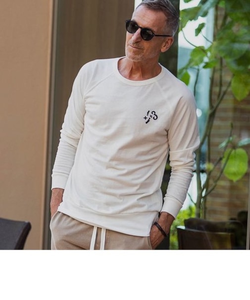 1PIU1UGUALE3 RELAX(ウノピゥウノウグァーレトレ)サンドウォッシュスウェットプルオーバー(ネイビー/ベージュ/ホワイト/グレー/コーラル)