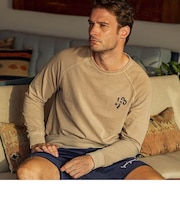 1PIU1UGUALE3 RELAX(ウノピゥウノウグァーレトレ)サンドウォッシュスウェットプルオーバー(ネイビー/ベージュ/ホワイト/グレー/コーラル)