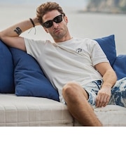 1PIU1UGUALE3 RELAX(ウノピゥウノウグァーレトレ)サンドウォッシュ半袖Tシャツ(ネイビー/ベージュ/ホワイト/グレー/コーラル)