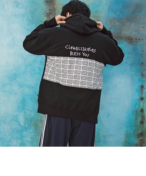 FILA HERITAGE(フィラヘリテージ)FILA × KEN KAGAMIロゴプルパーカー