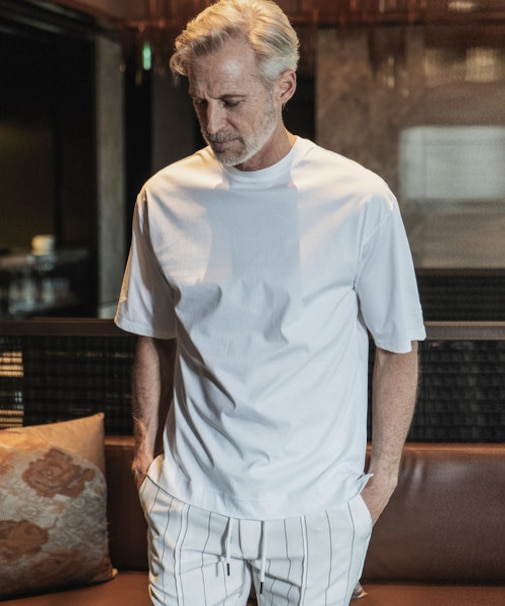 1PIU1UGUALE3 RELAX(ウノピゥウノウグァーレトレ リラックス)シルケット5分袖Tシャツ