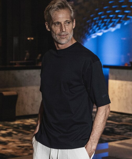 1PIU1UGUALE3 RELAX(ウノピゥウノウグァーレトレ リラックス)シルケット5分袖Tシャツ