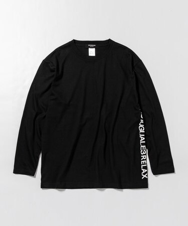1PIU1UGUALE3 RELAX(ウノピゥウノウグァーレトレ リラックス)サイドロゴプリント長袖Tシャツ