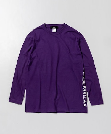1PIU1UGUALE3 RELAX(ウノピゥウノウグァーレトレ リラックス)サイドロゴプリント長袖Tシャツ