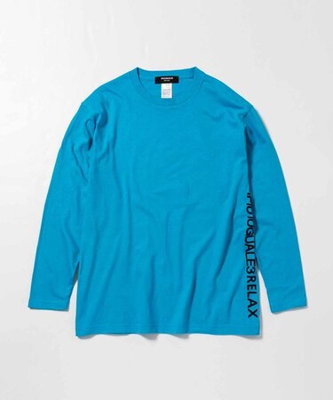 1PIU1UGUALE3 RELAX(ウノピゥウノウグァーレトレ リラックス)サイドロゴプリント長袖Tシャツ