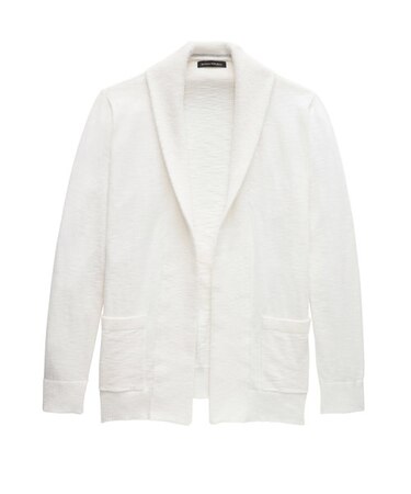 コットン ショールカラーカーディガン